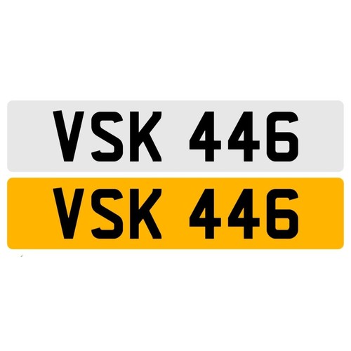 87 - A registration number, VSK 446, on retention (document V788)