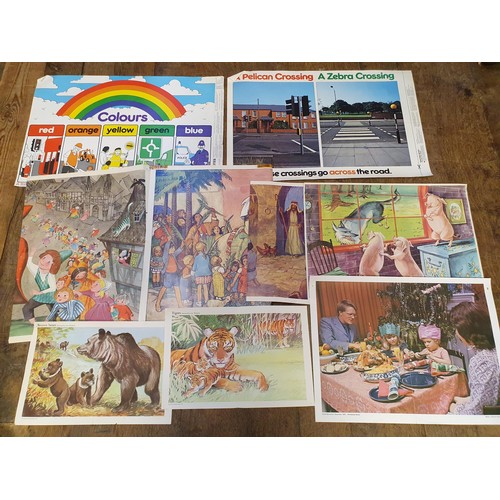 74 - A folio of 1980s educational posters  Provenance:  Sold on behalf of SNCB Society Charity