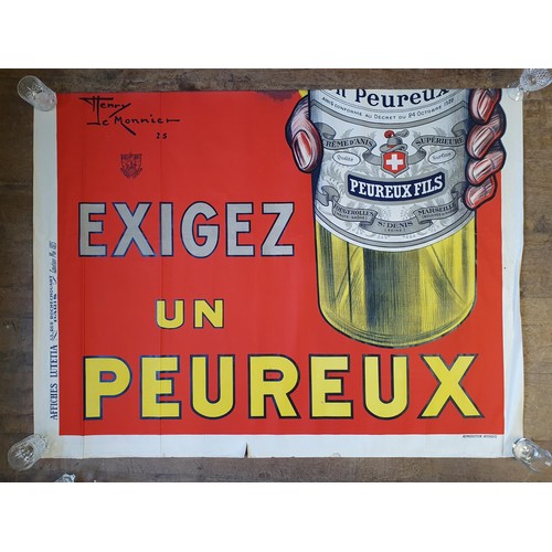 252 - A vintage French poster, Peureux Fils, dated 1925, 320 x 121 cm