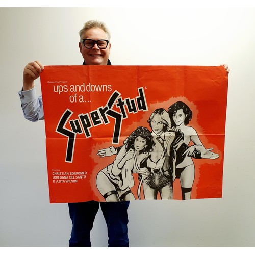 195 - Super Stud (1970s), British quad film poster, 76 x 101 cm