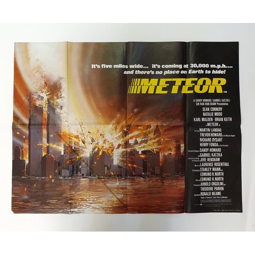 203 - Meteor (1979), British quad film poster, 76 x 101 cm