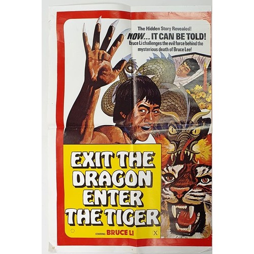 214 - Exit The Dragon Enter The Tiger, (1970s), half British quad double feature poster, 78 x 54 cm