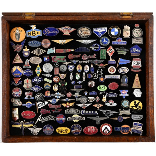 114 - A good collection of enamel and other badges relating to motoring and car accessories, including  Ca... 