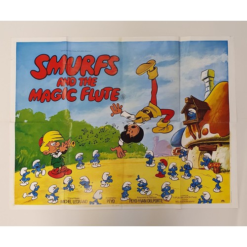 237 - The Smurfs And The Magic Flute (1976), British quad film poster, 76 x 101 cm