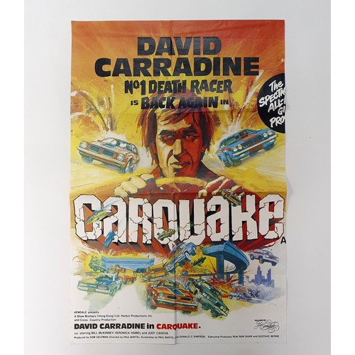 240 - Carquake (1976), half a British quad double bill film poster, 76 x 51 cm