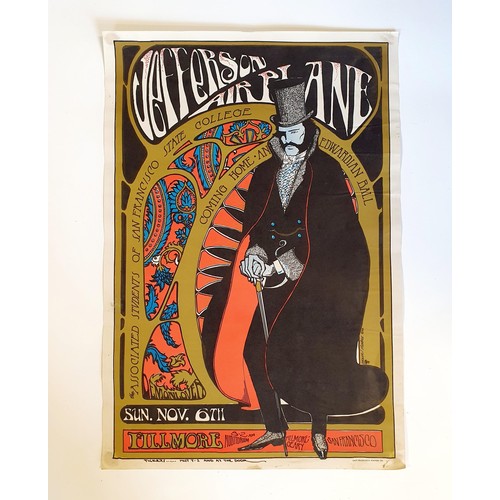 245 - An original concert poster, Jefferson Airplane Edwardian Ball, 1966