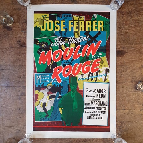 248 - A vintage French John Huston's Moulin Rouge poster, 102 x 69 cm