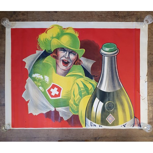 255 - A vintage French poster, Peureux Fils, dated 1925, 320 x 121 cm