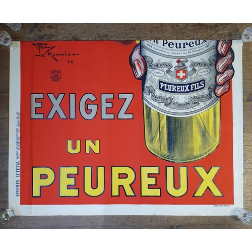 255 - A vintage French poster, Peureux Fils, dated 1925, 320 x 121 cm