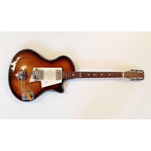 262 - A rare Wandre Davoli electric guitar, 1960s, bought new by the owners late husband