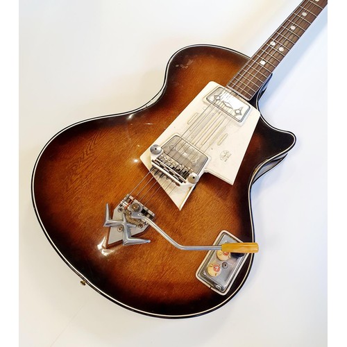 262 - A rare Wandre Davoli electric guitar, 1960s, bought new by the owners late husband