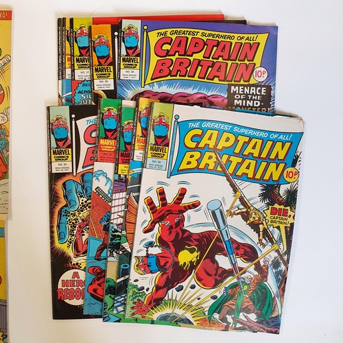 272 - Marvel Comics, Captain Britain, run No. 3, 3-39 including two No. 17s, UK editions