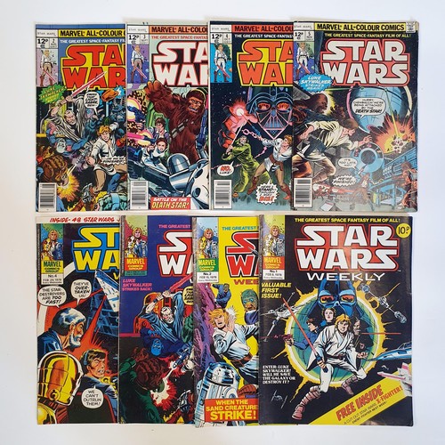 275 - Marvel Comics, Star Wars Weekly, Nos. 1, 2 and 3, and assorted other Star Wars Weekly comics, and a ... 