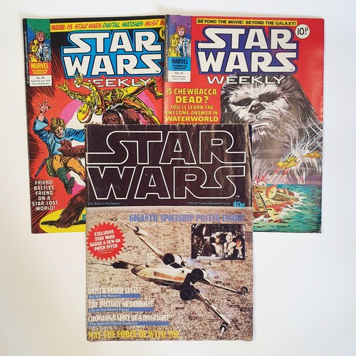 275 - Marvel Comics, Star Wars Weekly, Nos. 1, 2 and 3, and assorted other Star Wars Weekly comics, and a ... 