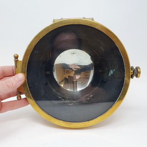 140 - An early 20th century B & L Auto Lamp MFG Co Model 96 brass ascetylene headlamp, 24 cm high