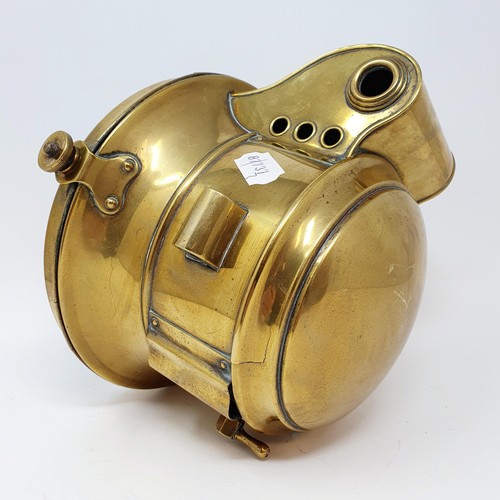 140 - An early 20th century B & L Auto Lamp MFG Co Model 96 brass ascetylene headlamp, 24 cm high