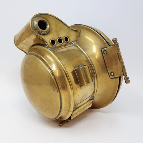 140 - An early 20th century B & L Auto Lamp MFG Co Model 96 brass ascetylene headlamp, 24 cm high