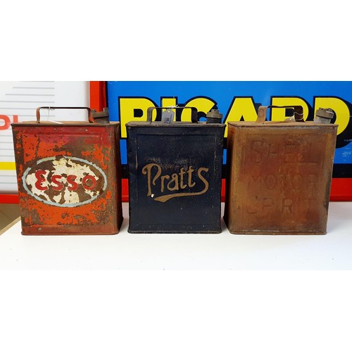 35 - A Pratts petrol can, and two others, Esso and Shell (3)