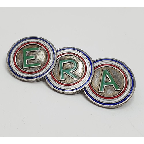 115 - A rare ERA (English Racing Automobiles) badge, with enamel decoration, 6.5 cm wide