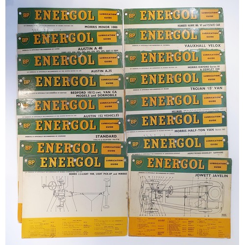 146 - A BP Energol workshop lubrication guide, for an Aston Martin DB2, and 54 others for various cars (55... 