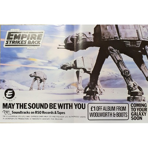 160 - Rare Star Wars: The Empire Strikes Back (1980) British soundtrack poster 74 x 48.5 cm    Provenance:... 