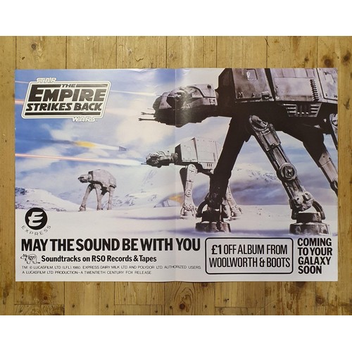 161 - Rare Star Wars: The Empire Strikes Back (1980) British soundtrack poster 74 x 48.5 cm      Provenanc... 