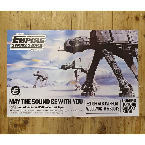 162 - Rare Star Wars: The Empire Strikes Back (1980) British soundtrack poster 74 x 48.5 cm      Provenanc... 