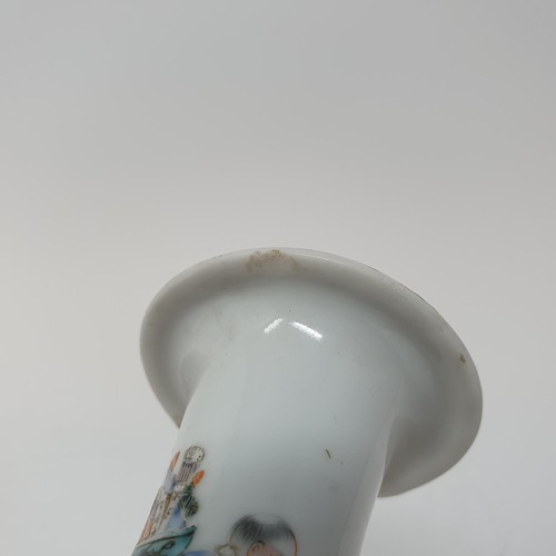 301 - A Chinese vase, decorated figures, 19 cm high