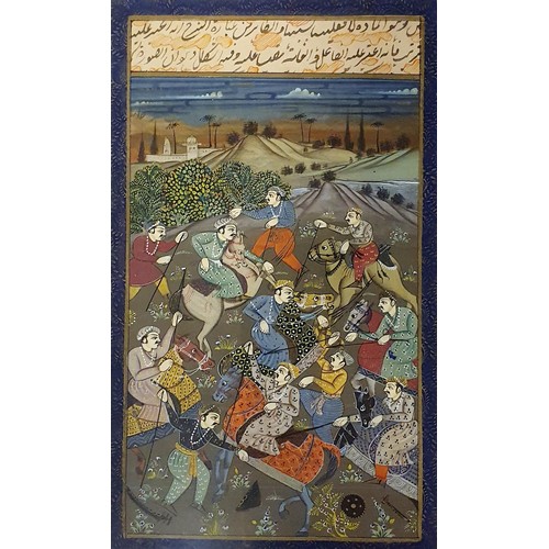 371 - An anotated page, with Islamic script, 18 x 9 cm, framed, and assorted other similar pages (14)