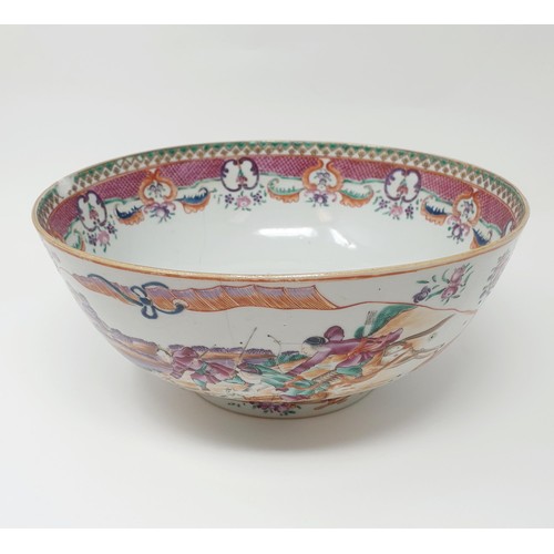 360 - A Chinese export ware bowl, 25 cm diameter