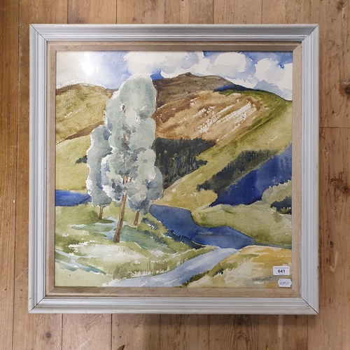 641 - Robert Macdonald Scott (Scottish 1914-1996), landscape, watercolour, signed, 54 x 54 cm, in a painte... 