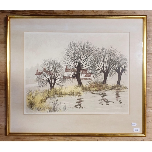 646 - Jeremy King, landscape, artist's proof, signed in pencil, 51 x 66 cm