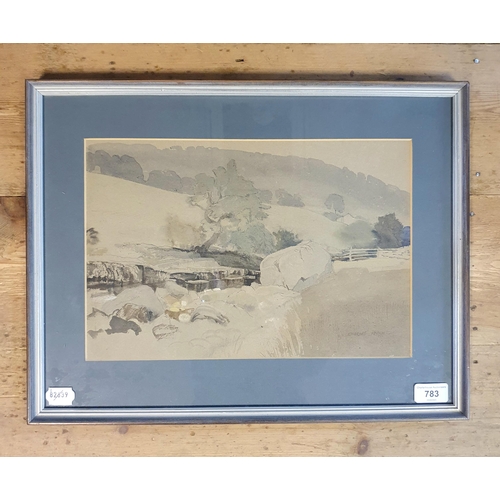 783 - Charles Knight, landscape, watercolour, signed, 25 x 36 cm