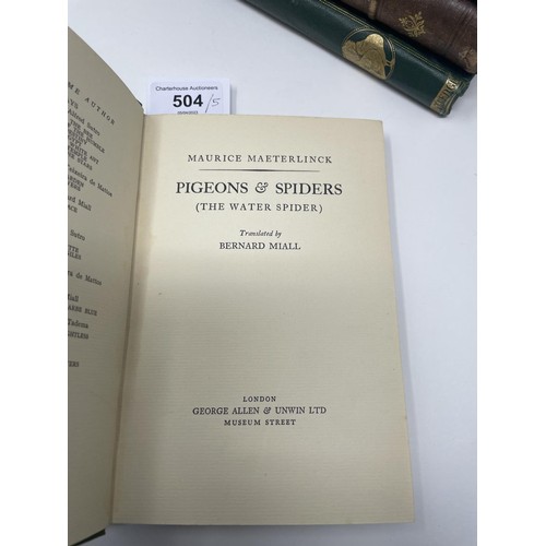 504 - Miall (Bernard), Pigeons & Spiders, Eaton (John Matthews) A Treaties On The Art Of Breeding And Mana... 