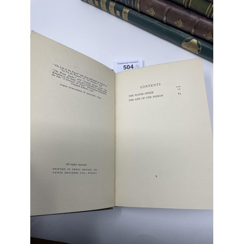 504 - Miall (Bernard), Pigeons & Spiders, Eaton (John Matthews) A Treaties On The Art Of Breeding And Mana... 