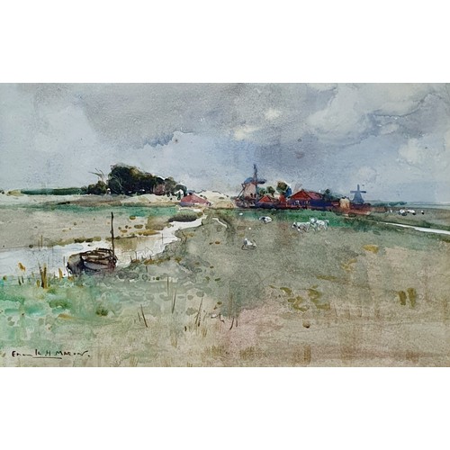 797 - E H Mason, landscape, watercolour, 20 x 31 cm, and its pair