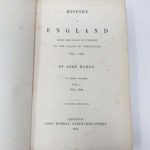 575 - Ingoldsby (Thomas), The Ingoldsby Legends, 3 vols., and Stanhope (Earl), History Of England, 7 vols.... 