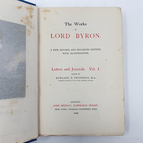 592 - Byron, Works of, 11 vols., and Coneay (Sir Martin), Great Masters 1400-1800, 1903, binding poor/page... 