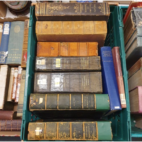 593 - A large group of assorted books and bindings, all ex-Bruton School for Girls Library (13 boxes)