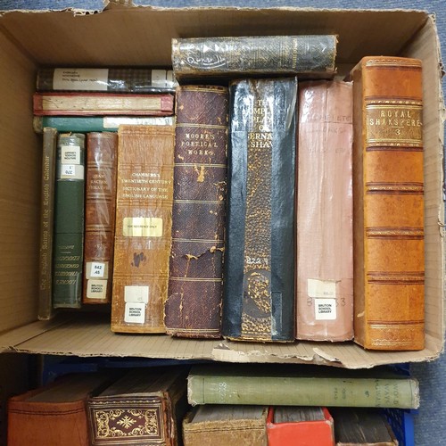 593 - A large group of assorted books and bindings, all ex-Bruton School for Girls Library (13 boxes)