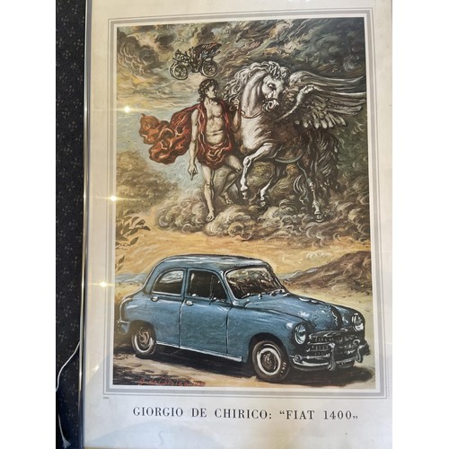 154A - Four reproduction Fiat vintage posters, 62 x 44 cm (4)