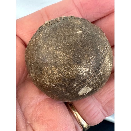 537 - A 19th century Feathery leather golf ball