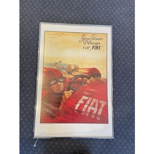 154A - Four reproduction Fiat vintage posters, 62 x 44 cm (4)