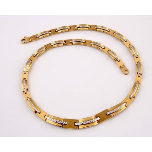 149 - An 18ct white and yellow gold necklace, 22.4 g  Provenance: From a large single owner collection of ... 