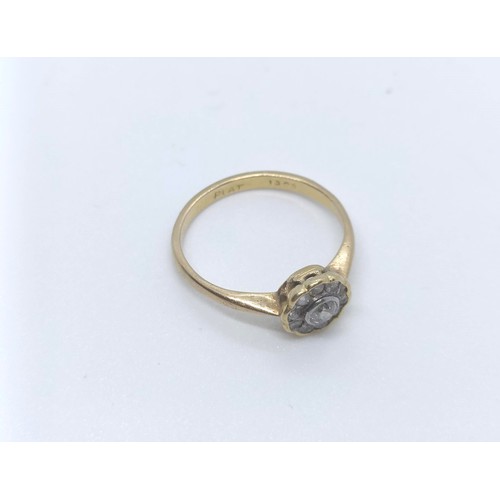 109 - A 9ct gold and diamond solitaire ring, ring size H