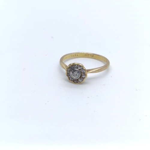 109 - A 9ct gold and diamond solitaire ring, ring size H