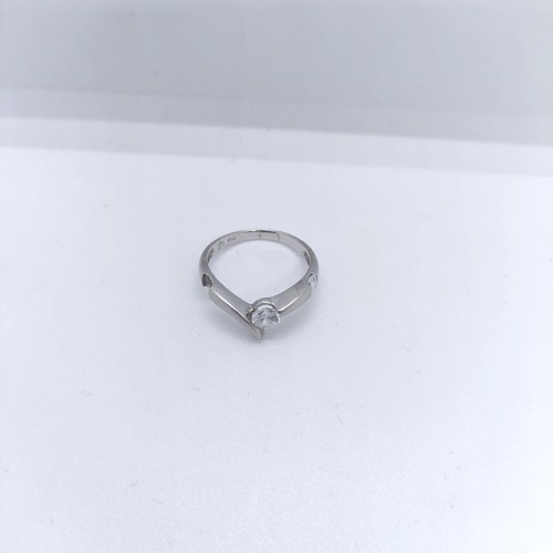 115 - An 18ct white gold and diamond solitaire ring, ring size N  Provenance: From a large single owner co... 