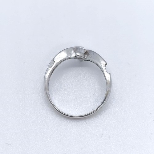 115 - An 18ct white gold and diamond solitaire ring, ring size N  Provenance: From a large single owner co... 