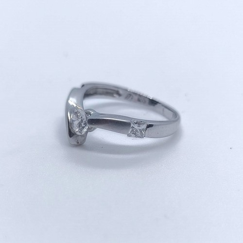 115 - An 18ct white gold and diamond solitaire ring, ring size N  Provenance: From a large single owner co... 