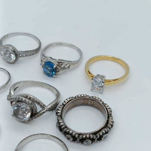 150 - A silver and opal dress ring, and assorted other dress rings